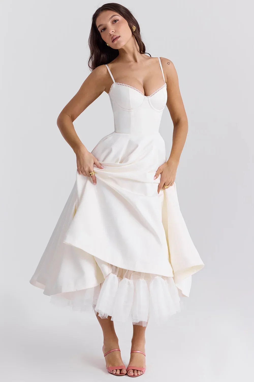 Cordelia | Full Skirt Cocktail Midi Dress