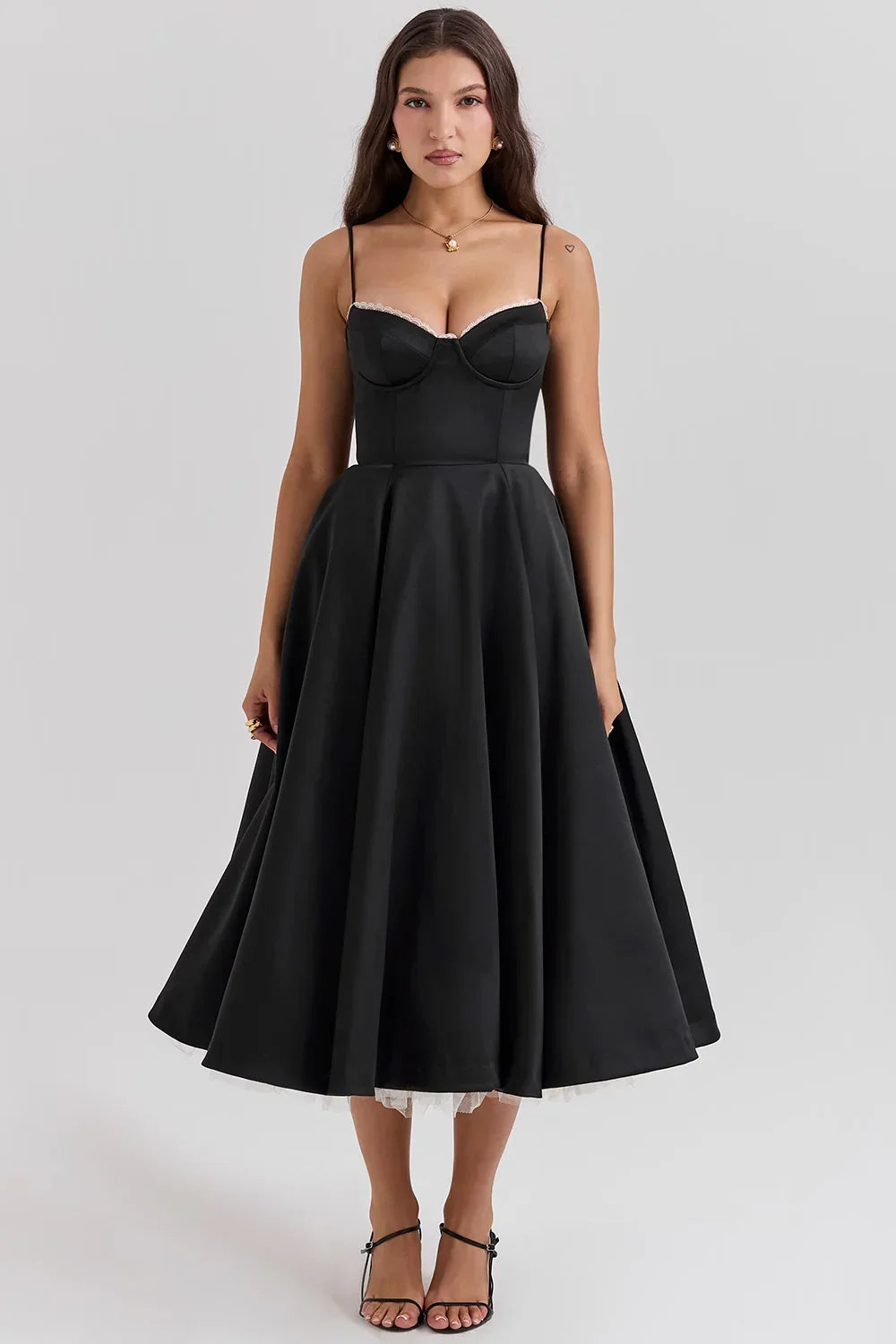 Cordelia | Full Skirt Cocktail Midi Dress
