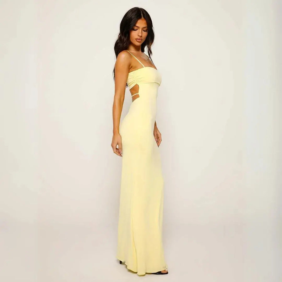 Seraphina | Open Back Cocktail Maxi Dress
