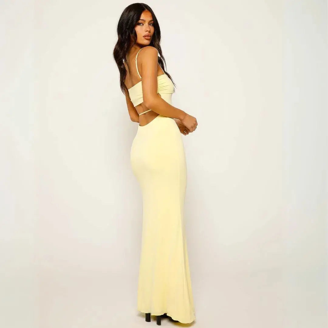 Seraphina | Open Back Cocktail Maxi Dress