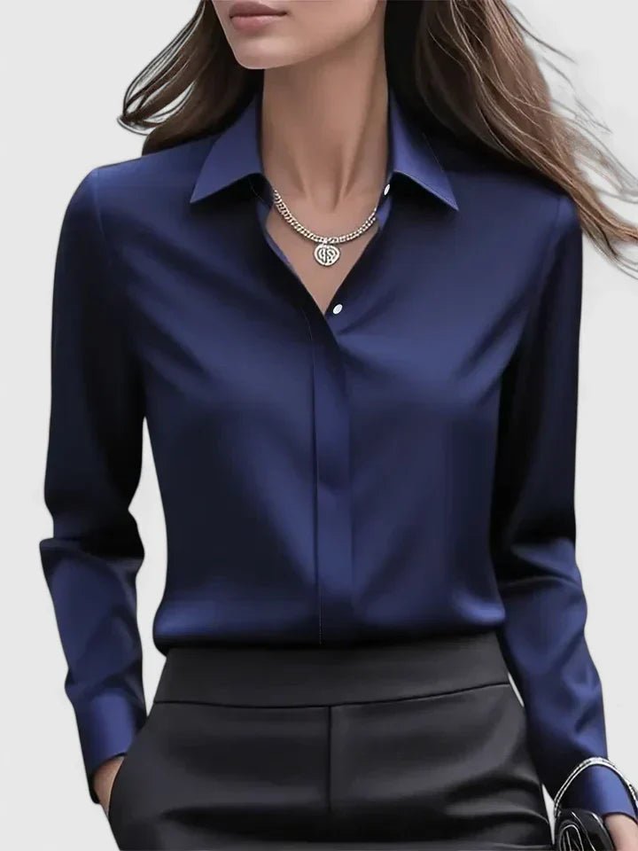 Aria | Satin Button Down Shirt