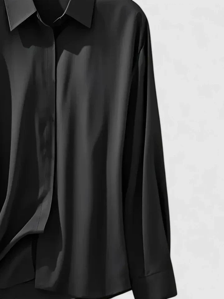 Aria | Satin Button Down Shirt