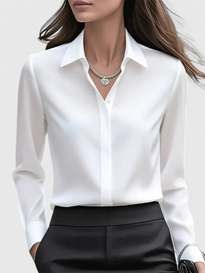 Aria | Satin Button Down Shirt