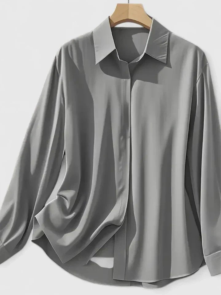Aria | Satin Button Down Shirt