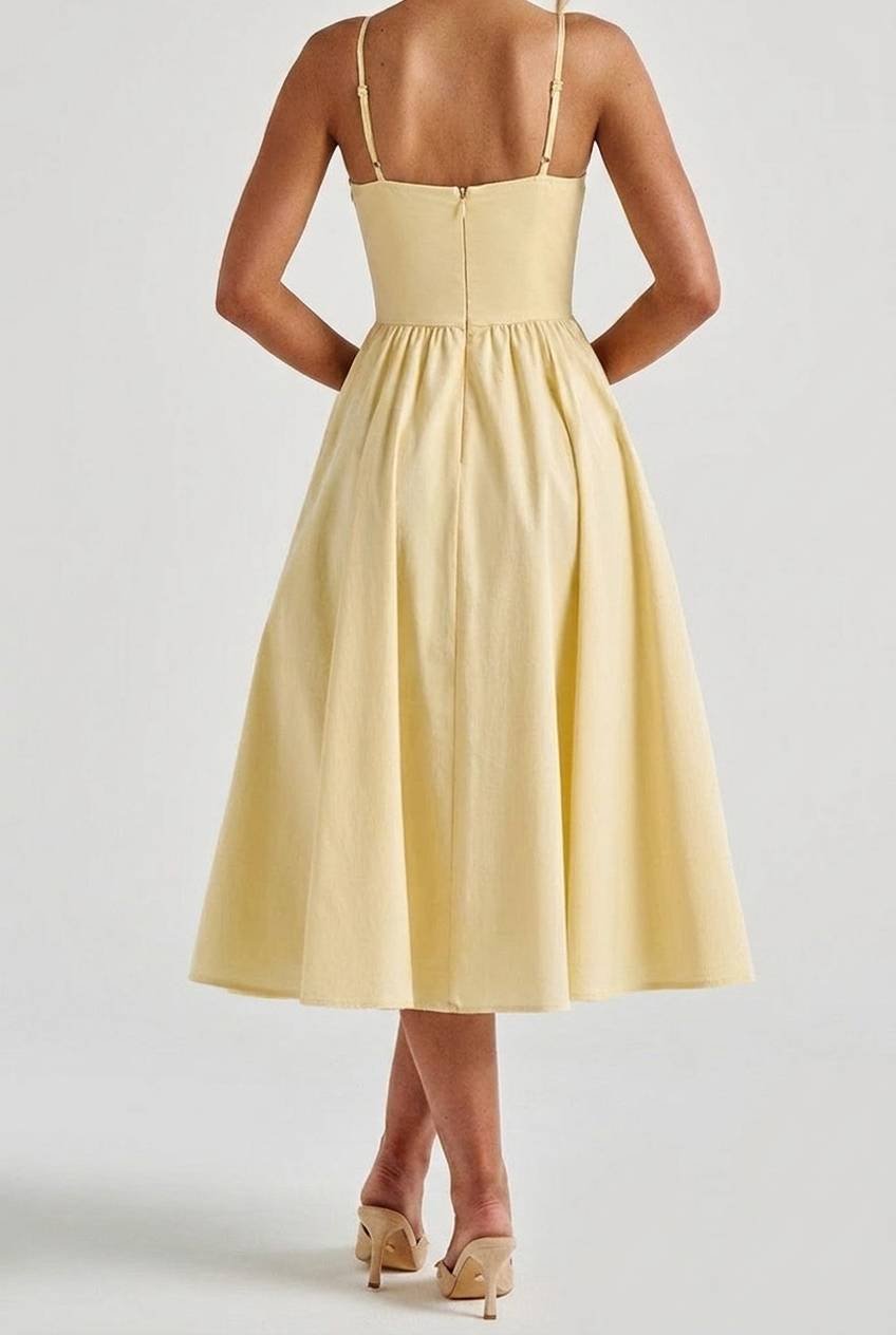 Primrose | Christmas Corset Midi Party Dress