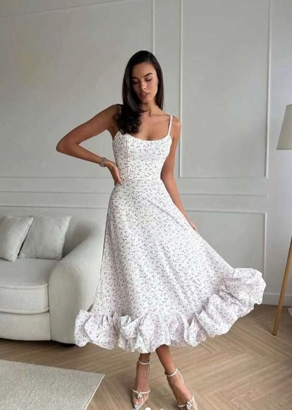 Charlotte | Bustier Ruffle Wedding Guest Dress