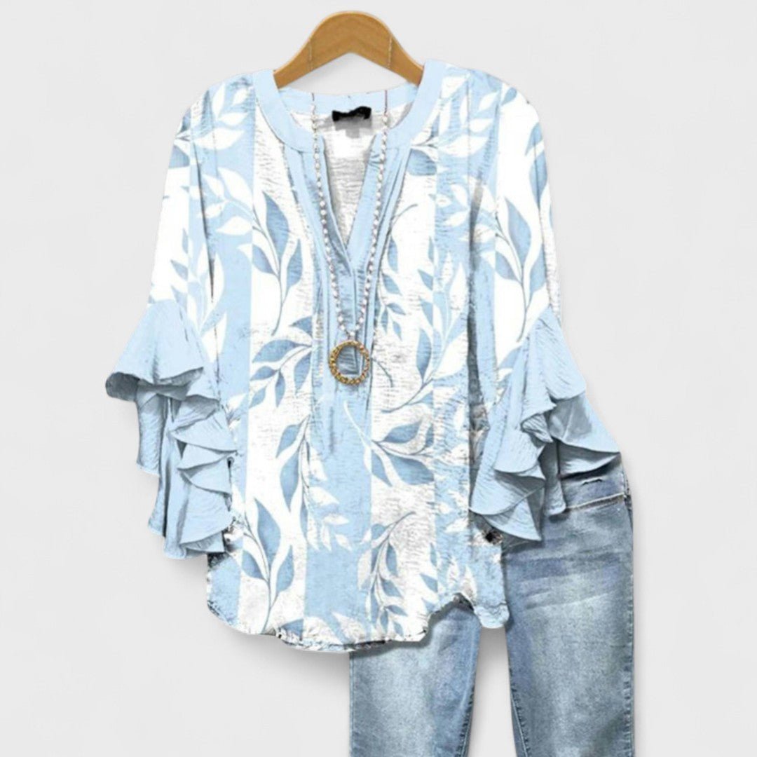 Penelope | Floral Ruffle Sleeve Blouse