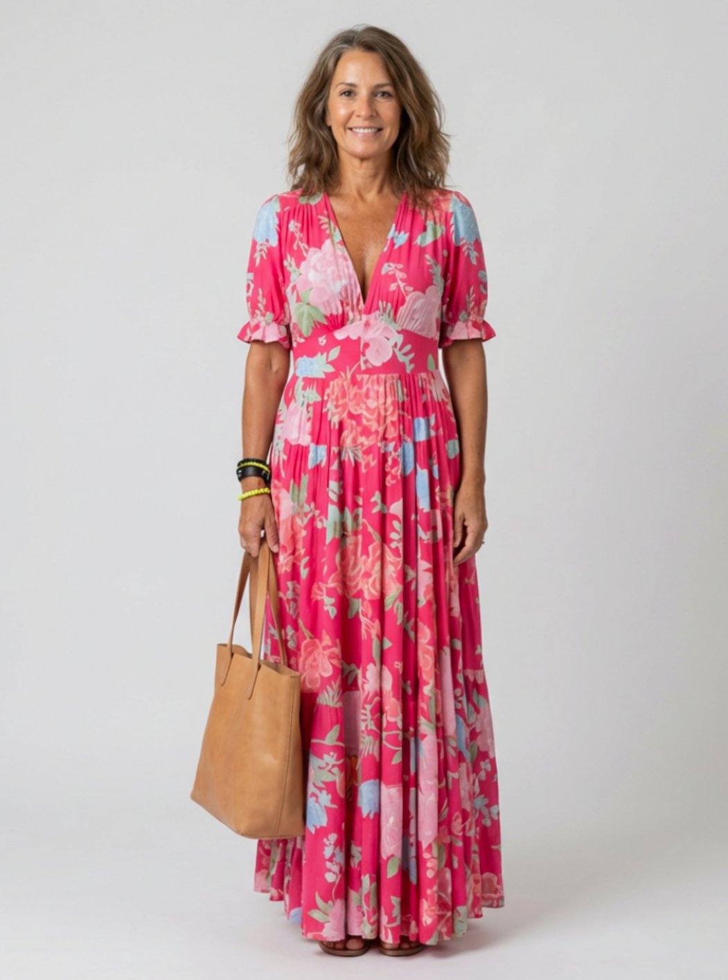 Genevieve | Flutter Sleeve Floral Maxi Dress