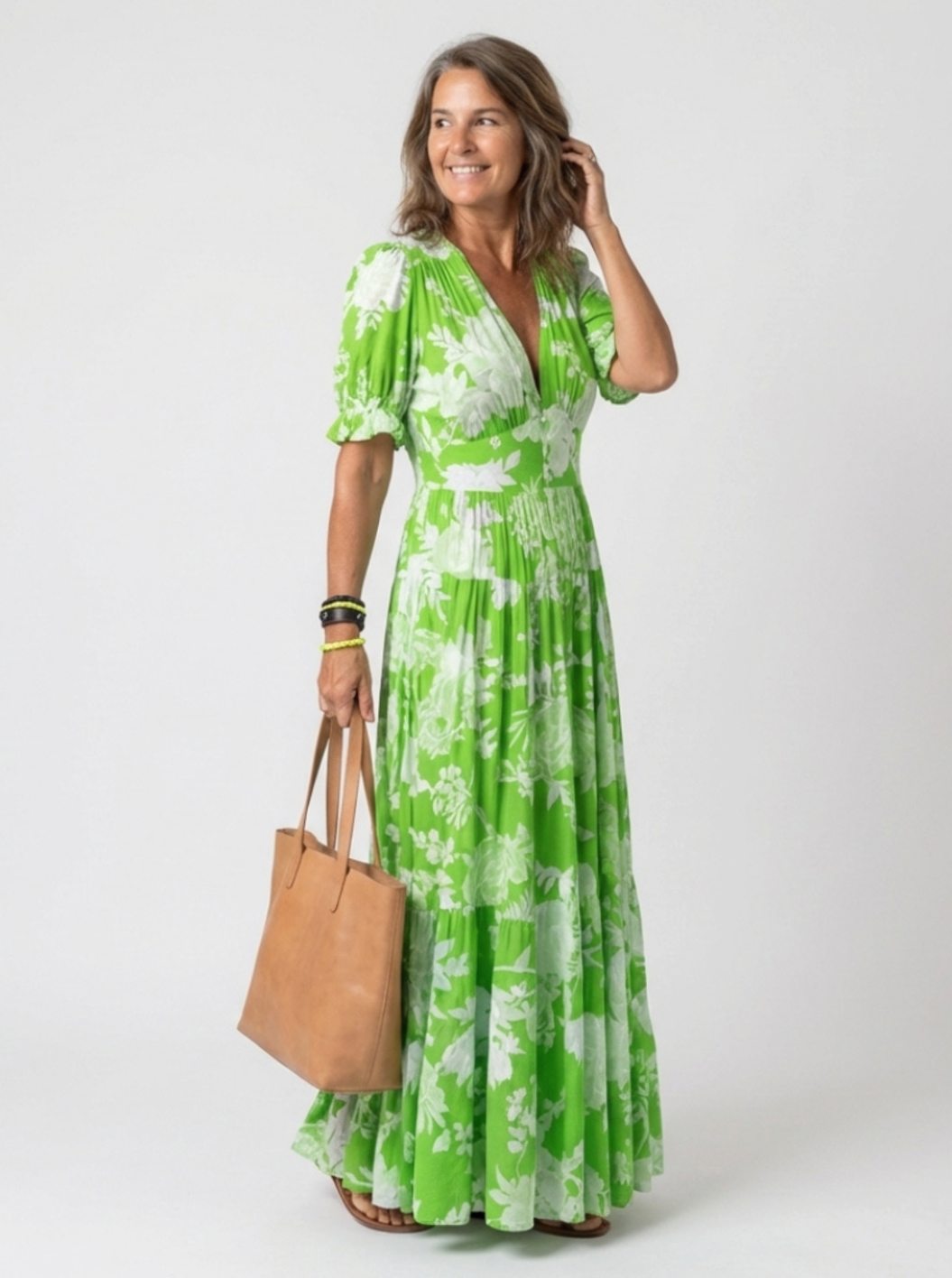 Genevieve | Flutter Sleeve Floral Maxi Dress