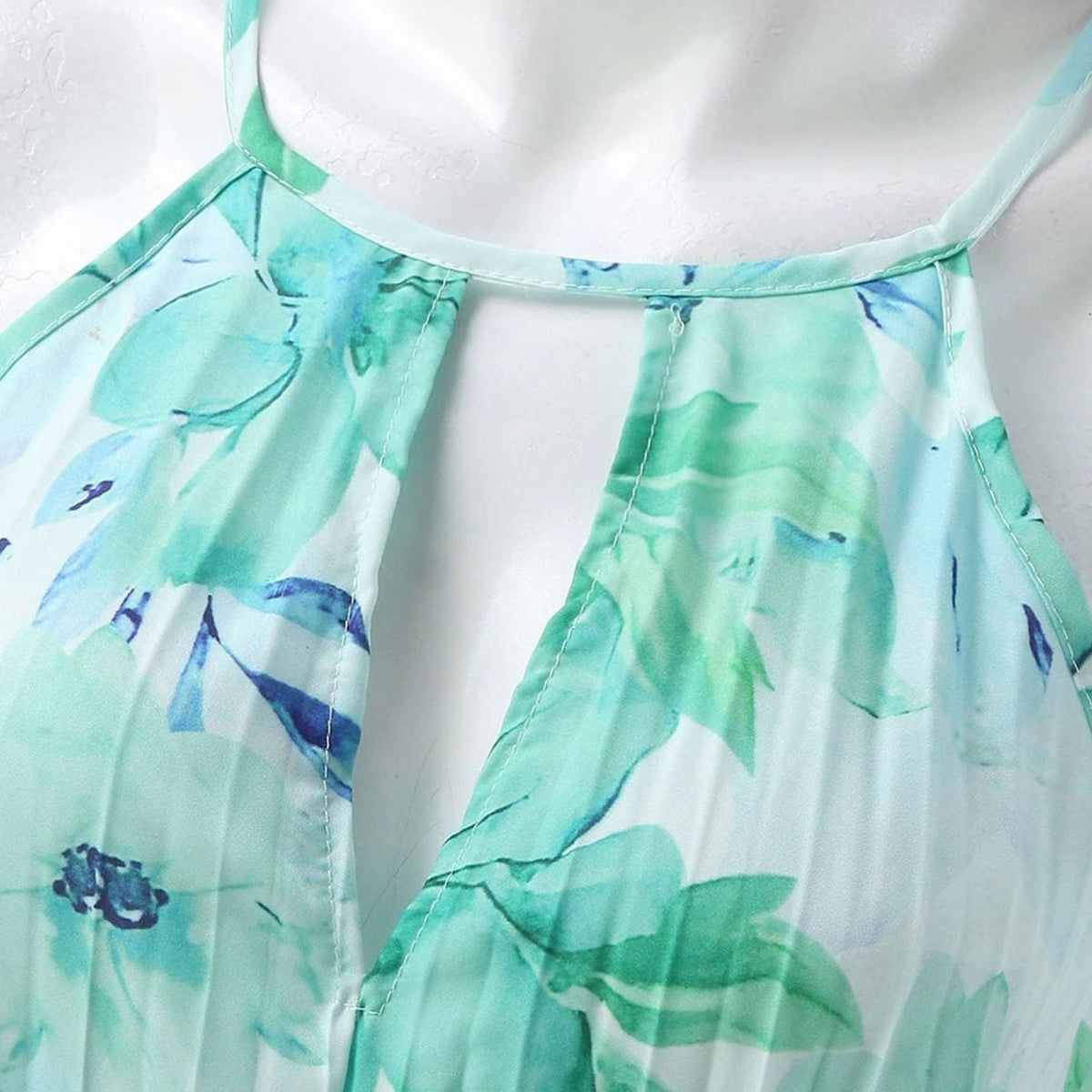 Camille | Halter Neck Floral Maxi Dress