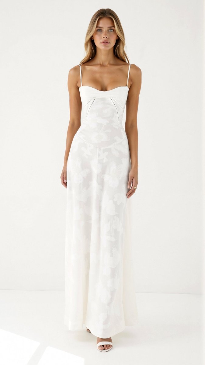 Juniper | Floral Lace Bustier Evening Gown