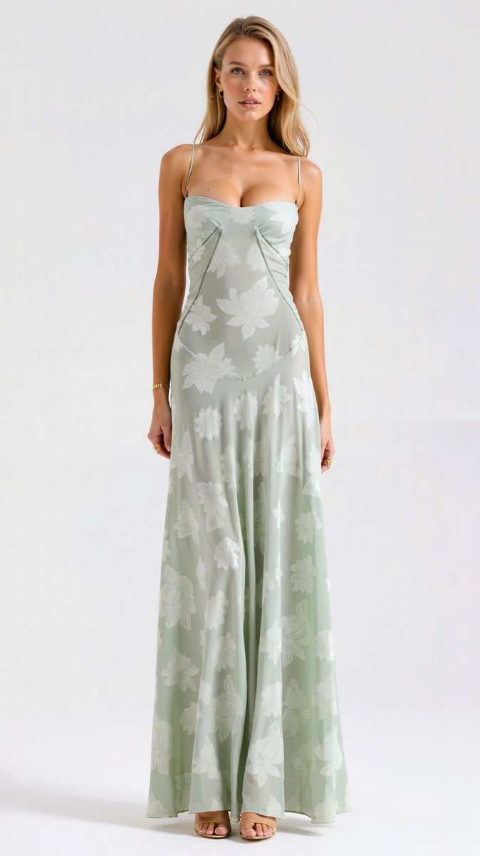 Juniper | Floral Lace Bustier Evening Gown