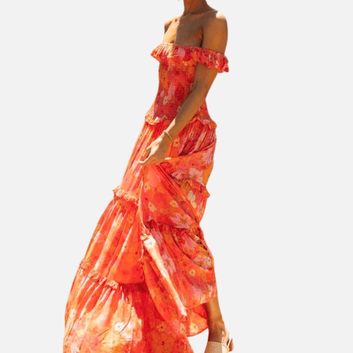 Nora | Off Shoulder Tiered Maxi Dress