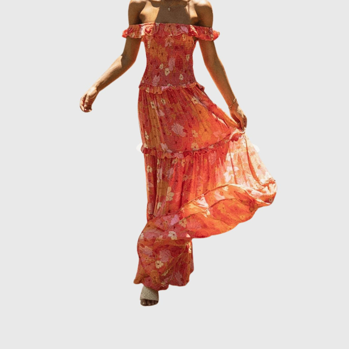 Nora | Off Shoulder Tiered Maxi Dress