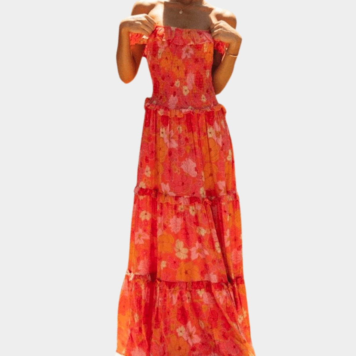 Nora | Off Shoulder Tiered Maxi Dress