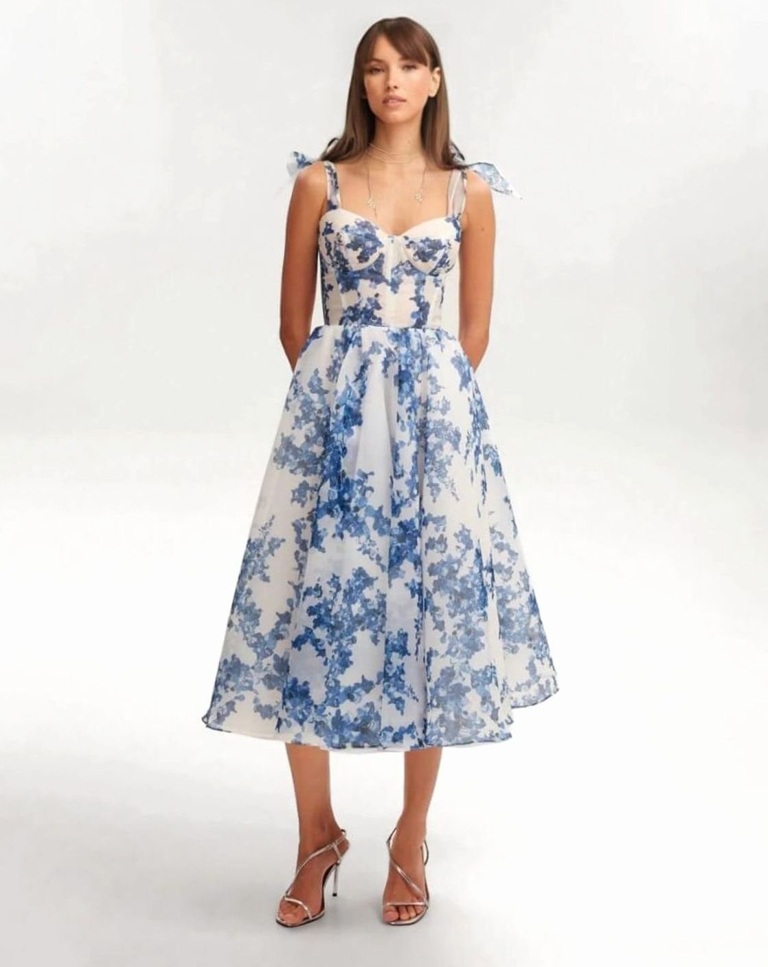Ruby | Off Shoulder Corset Midi Dress