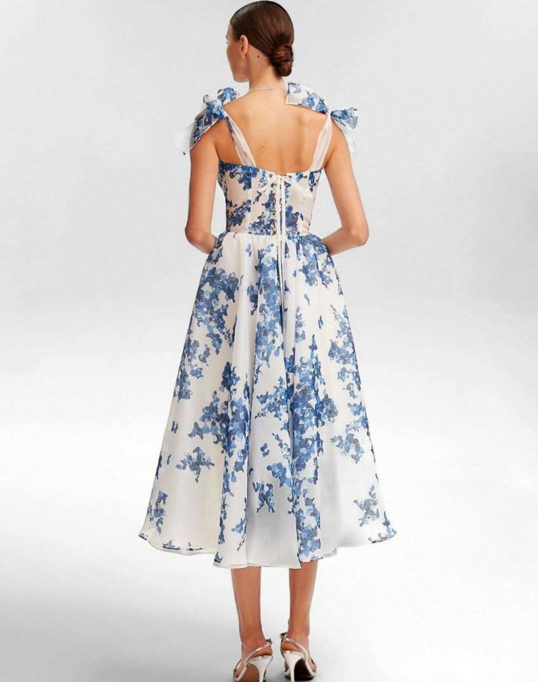 Ruby | Off Shoulder Corset Midi Dress