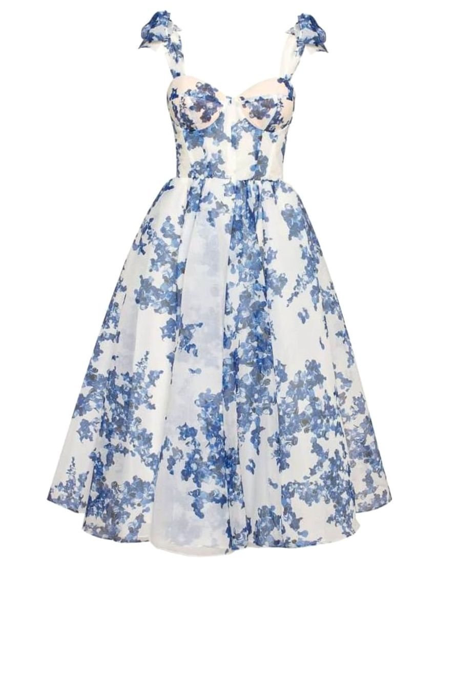 Ruby | Off Shoulder Corset Midi Dress