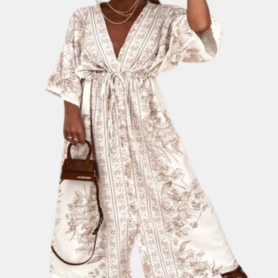Beatrice | Deep V-Neck Floral Maxi Dress