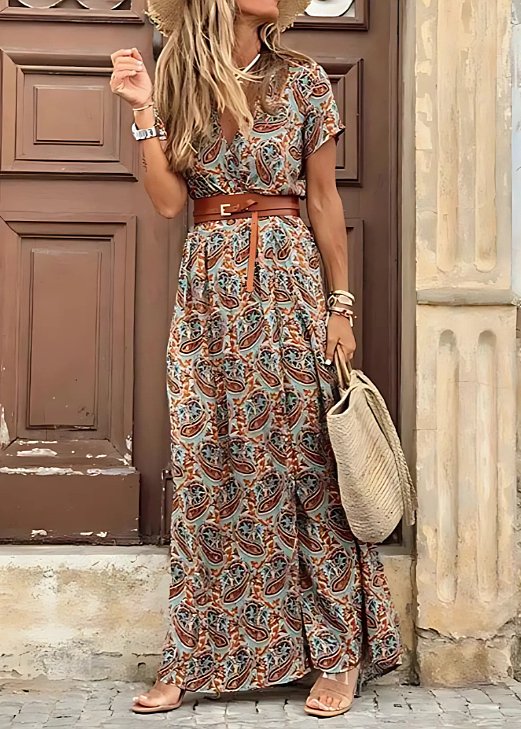 Marigold | Floral Floor Length Evening Dress
