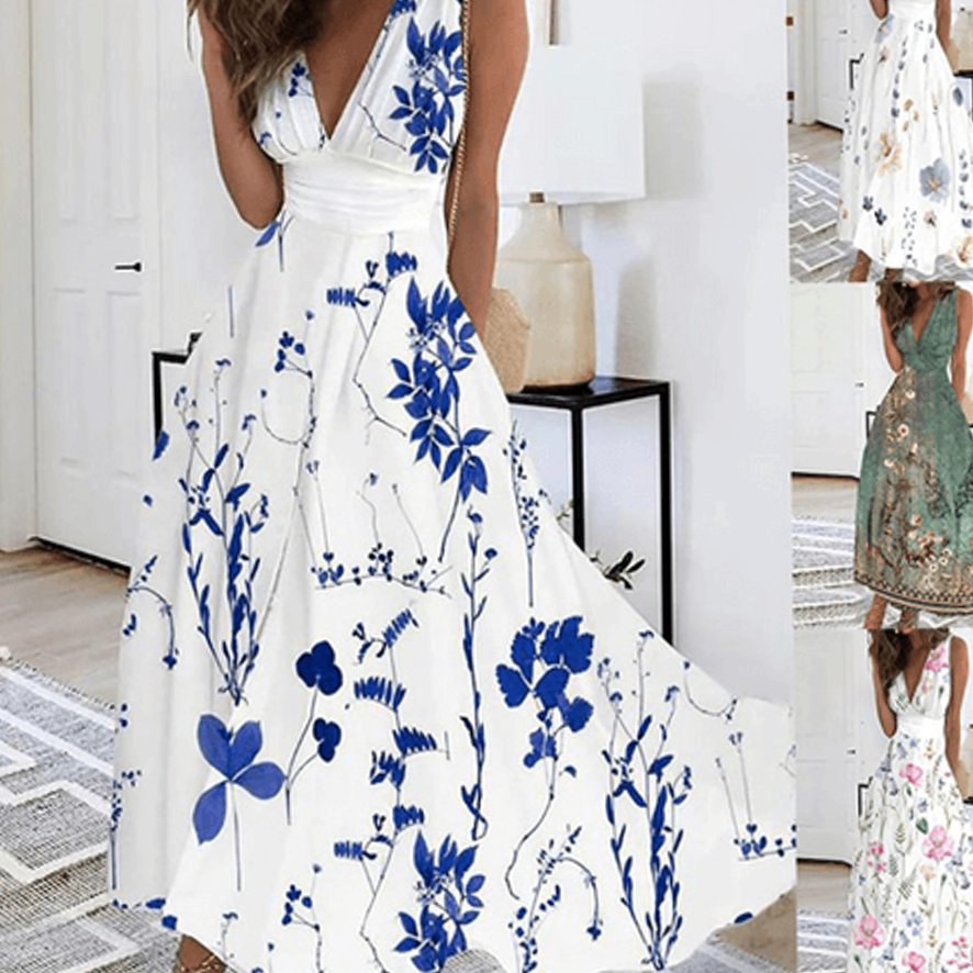 Millie | Sleeveless Floral Wedding Guest Dress