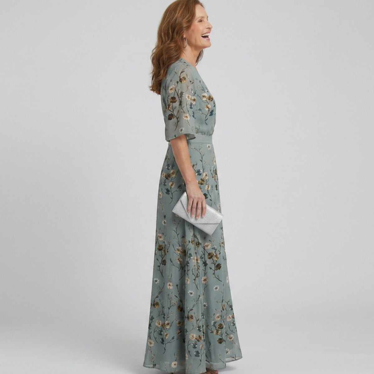 June | Flowy Wrap Floral Maxi Dress