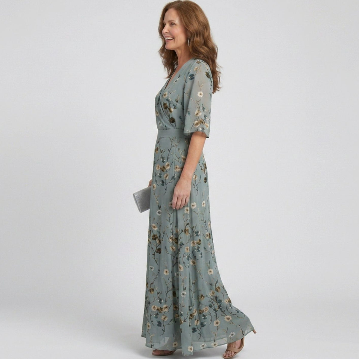 June | Flowy Wrap Floral Maxi Dress
