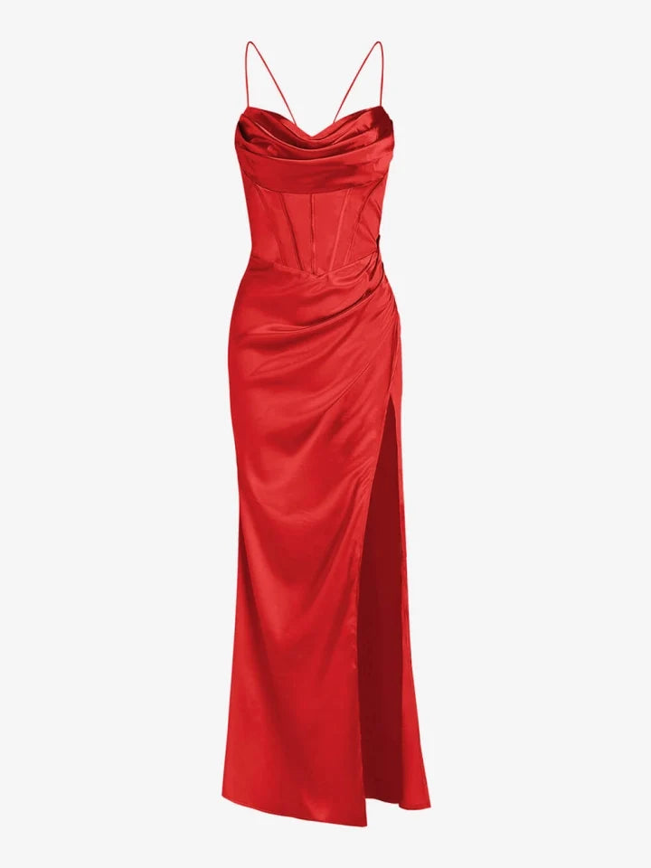 Theodosia | Christmas Corset Slip Maxi Dress