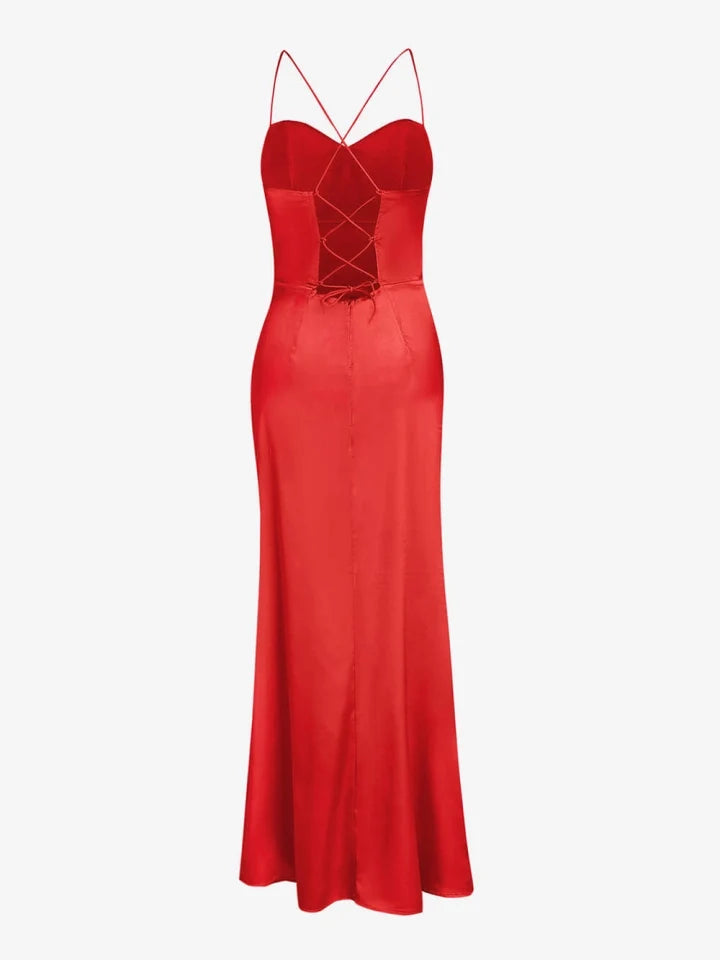 Theodosia | Christmas Corset Slip Maxi Dress