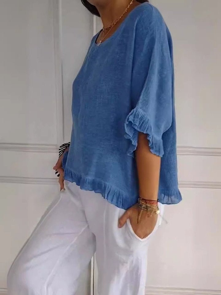 Sophia | Fringe Detail Casual Blouse