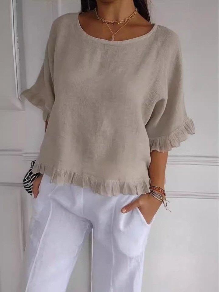 Sophia | Fringe Detail Casual Blouse