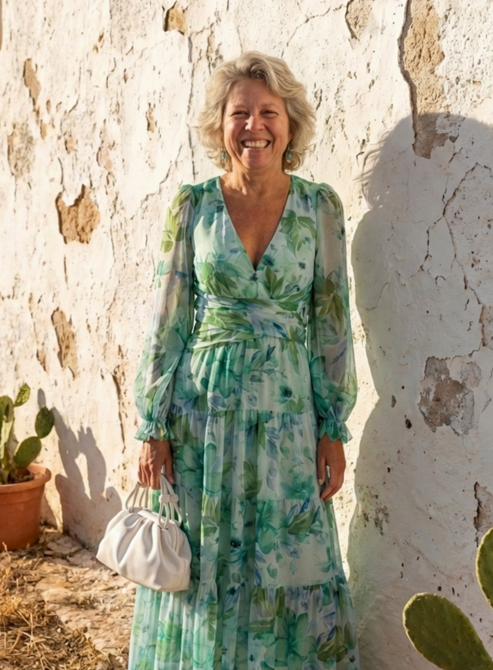 Adeline | Tiered Chiffon Floral Maxi Dress