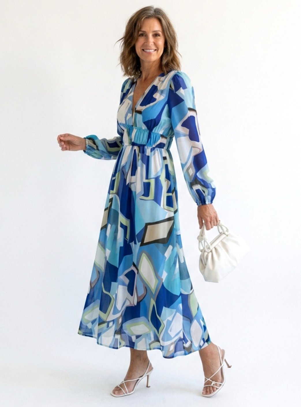 Adeline | Tiered Chiffon Floral Maxi Dress