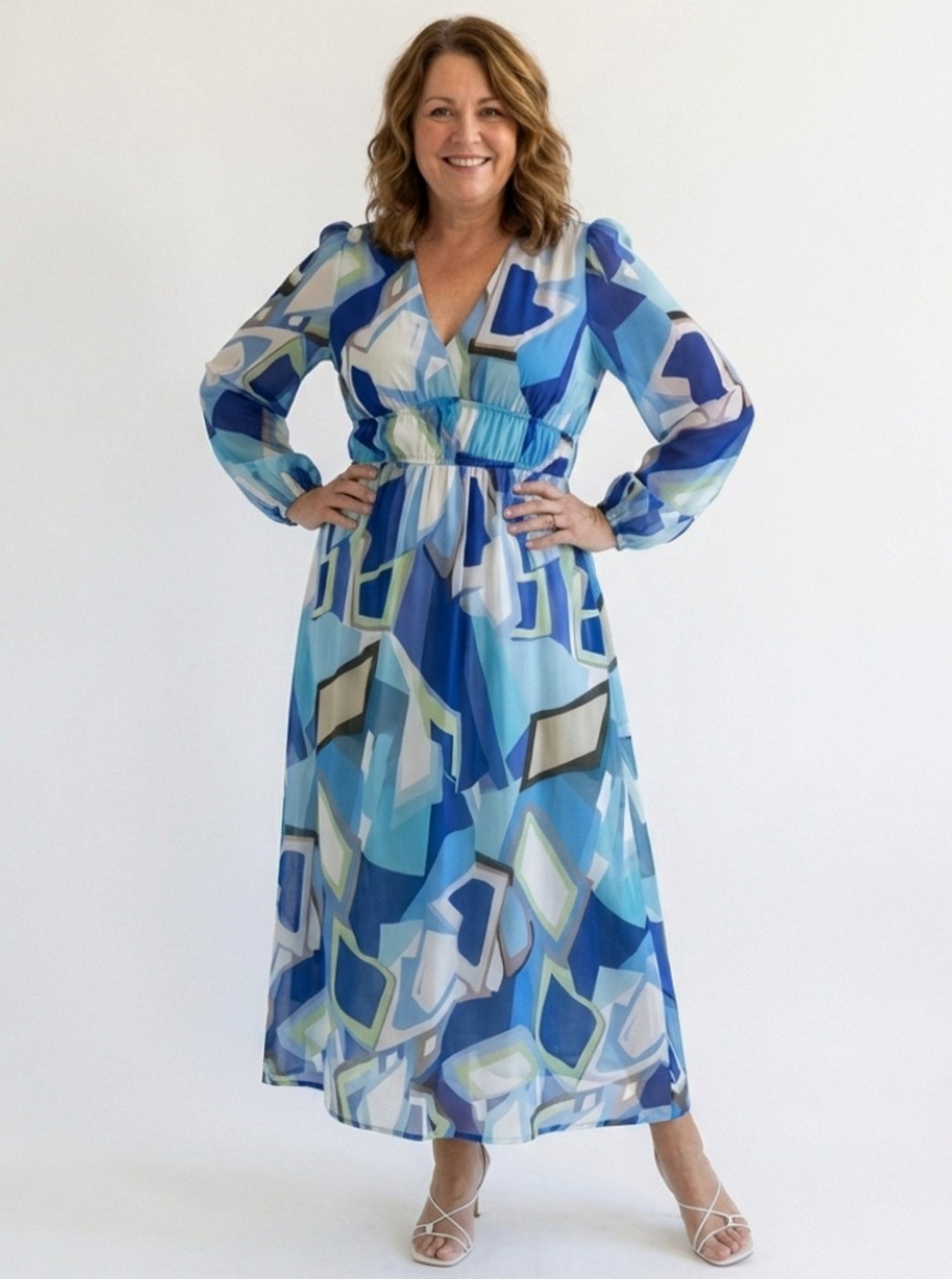 Adeline | Tiered Chiffon Floral Maxi Dress