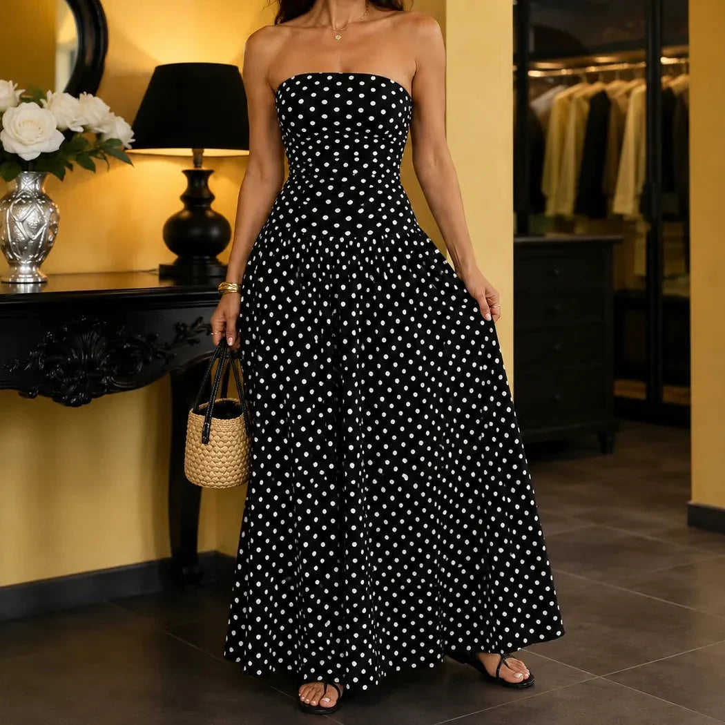 Fern | Strapless Polka Dot Full Skirt