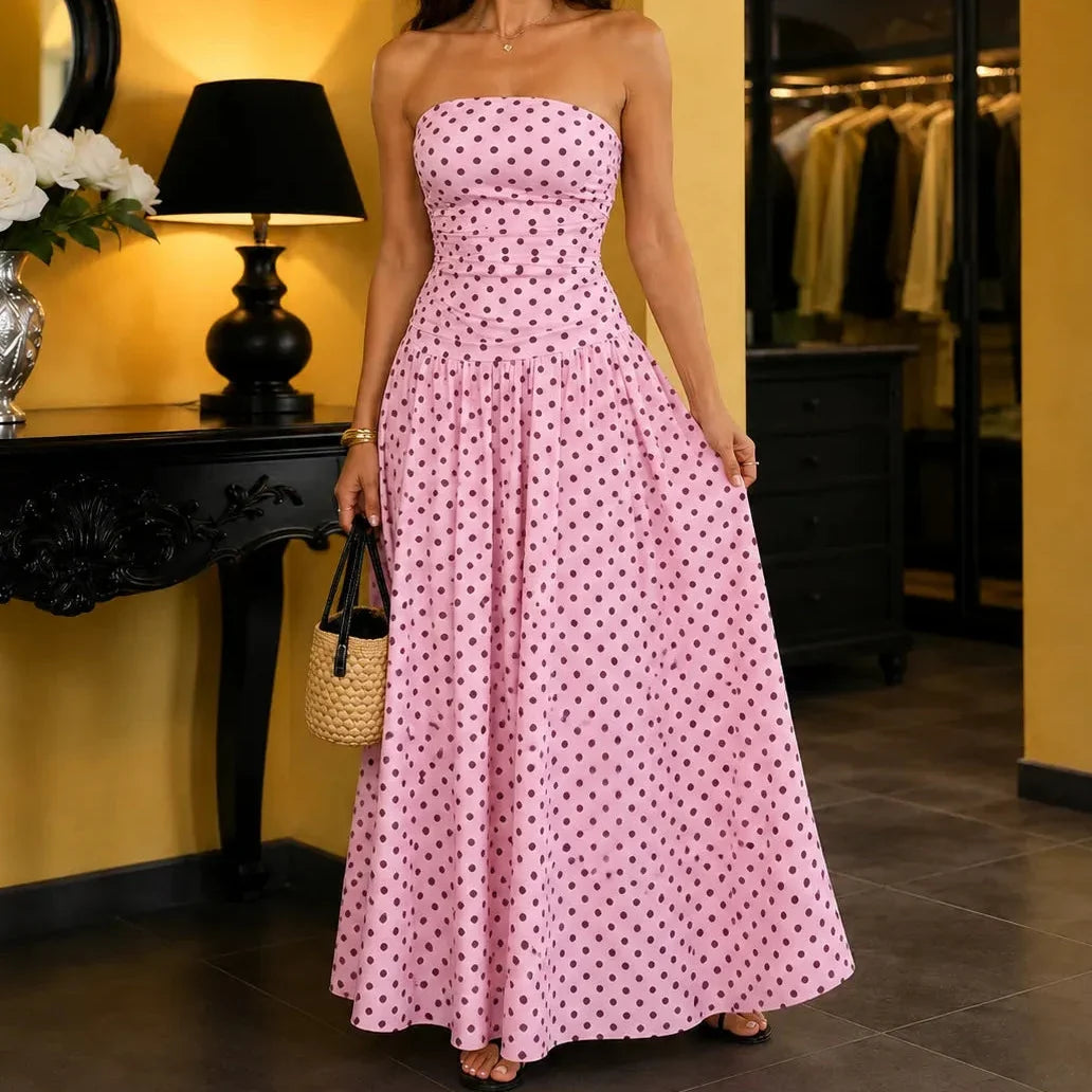 Fern | Strapless Polka Dot Full Skirt