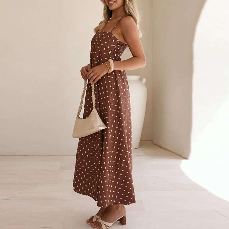 Winona | Square Neck Polka Dot Maxi