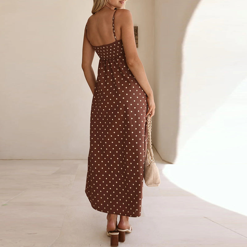 Winona | Square Neck Polka Dot Maxi