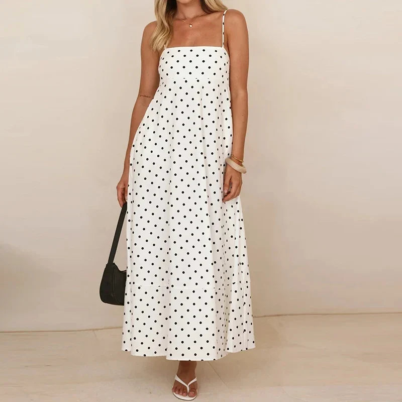 Winona | Square Neck Polka Dot Maxi
