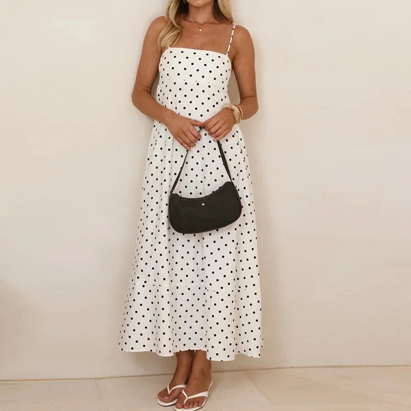 Winona | Square Neck Polka Dot Maxi