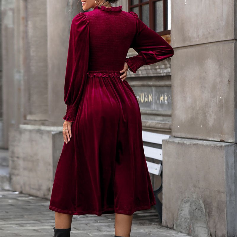 Isadora | Christmas Long Sleeve V-Neck Midi