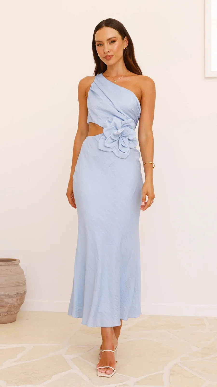 Josephine | One Shoulder Flower Cutout Maxi