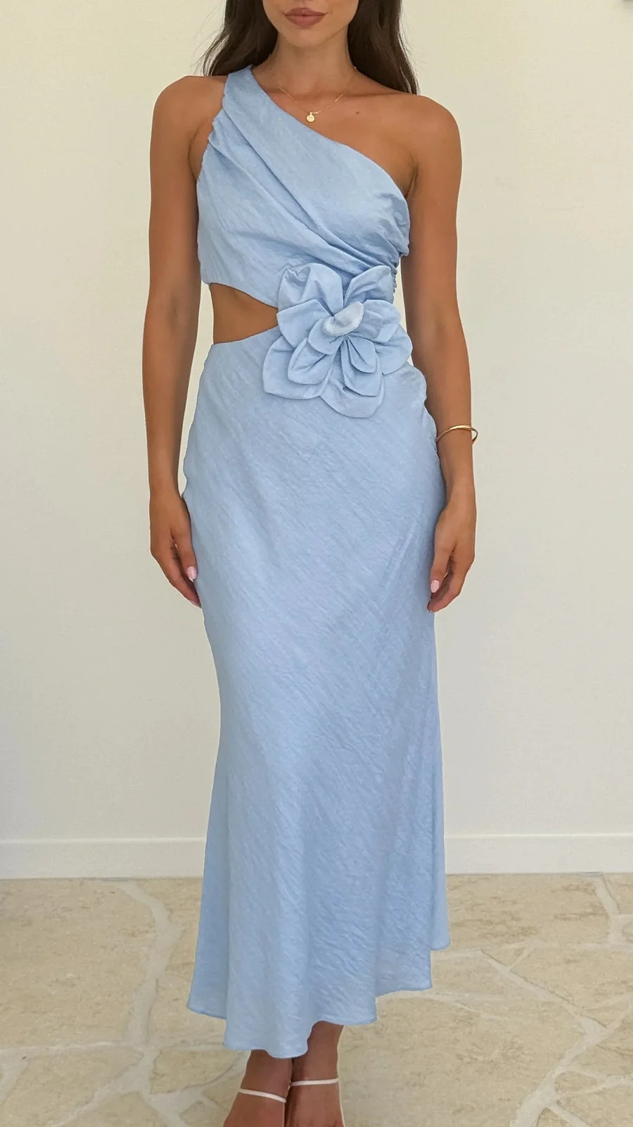 Josephine | One Shoulder Flower Cutout Maxi