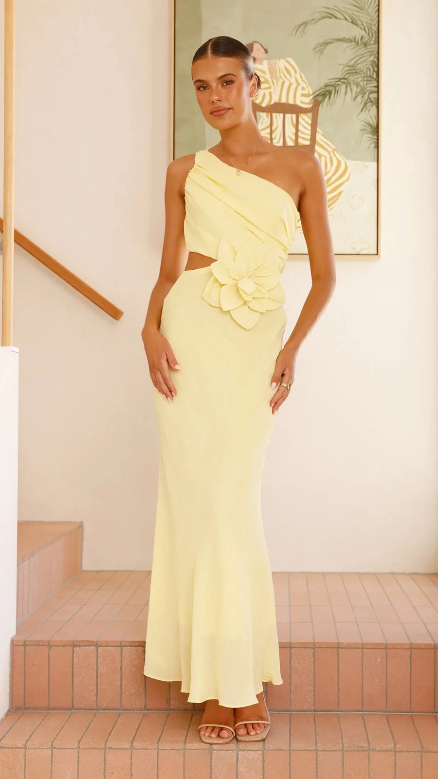 Josephine | One Shoulder Flower Cutout Maxi