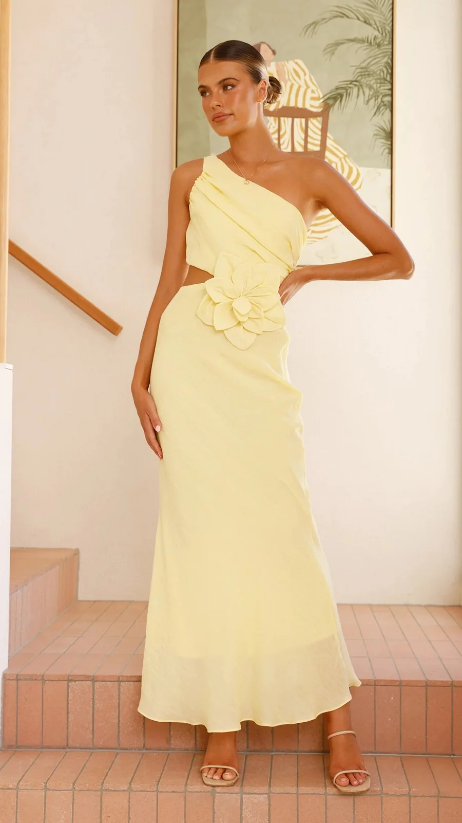Josephine | One Shoulder Flower Cutout Maxi