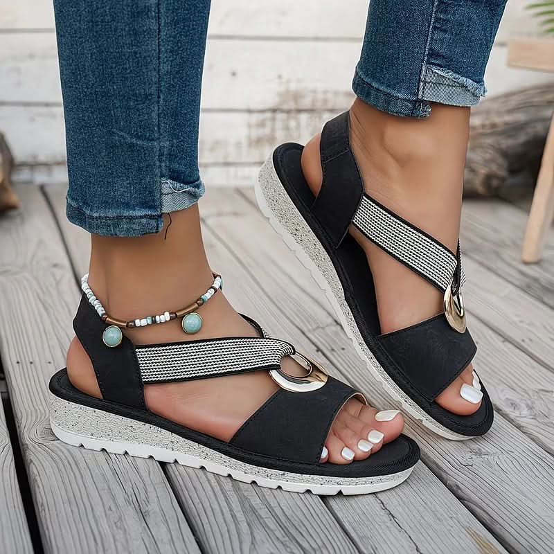 Nadia | Ring Buckle Platform Sandals