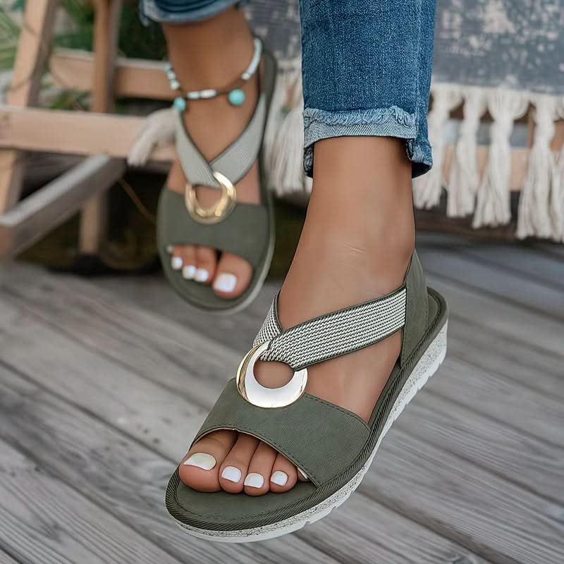 Nadia | Ring Buckle Platform Sandals
