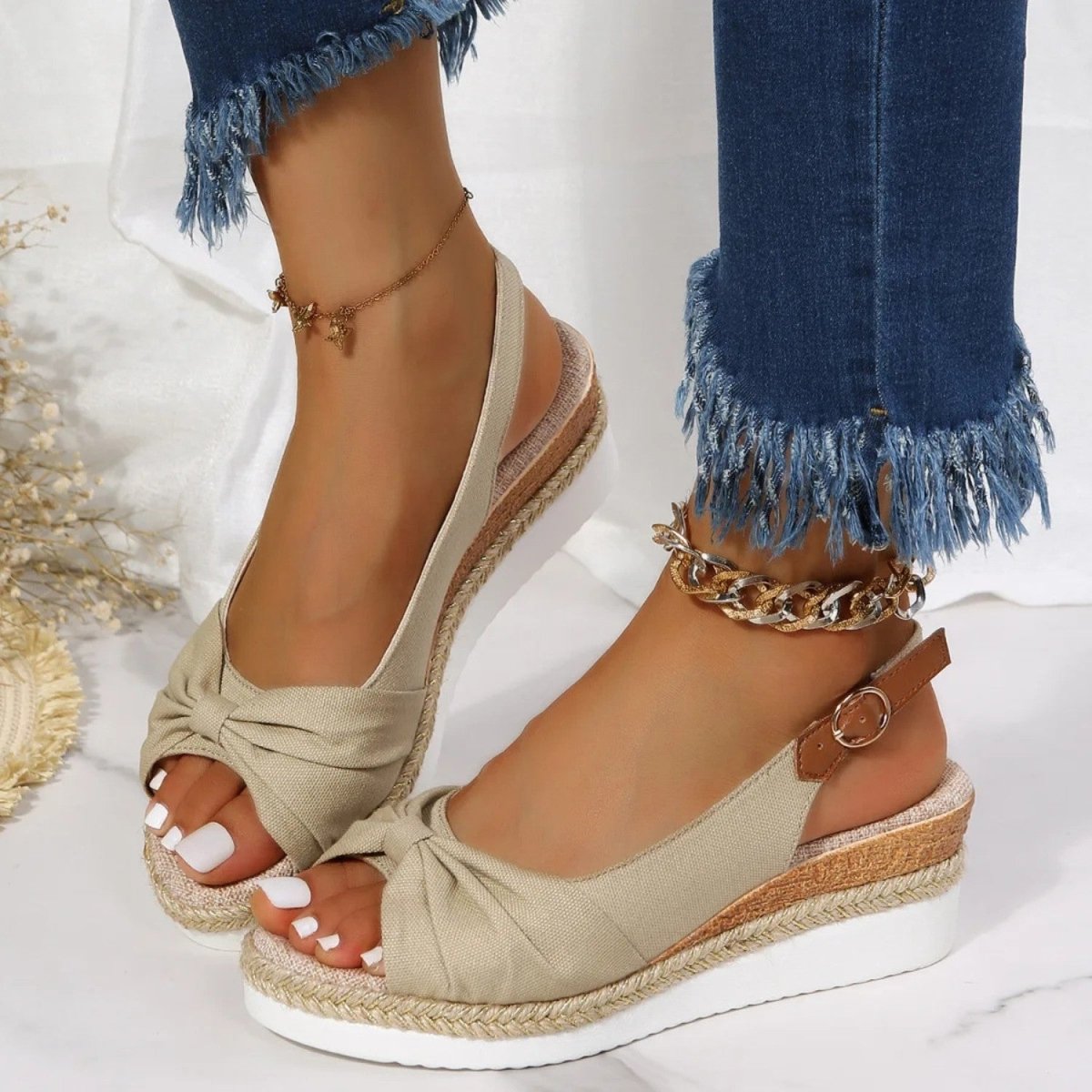 Bridget | Slingback Espadrille Wedge Sandals