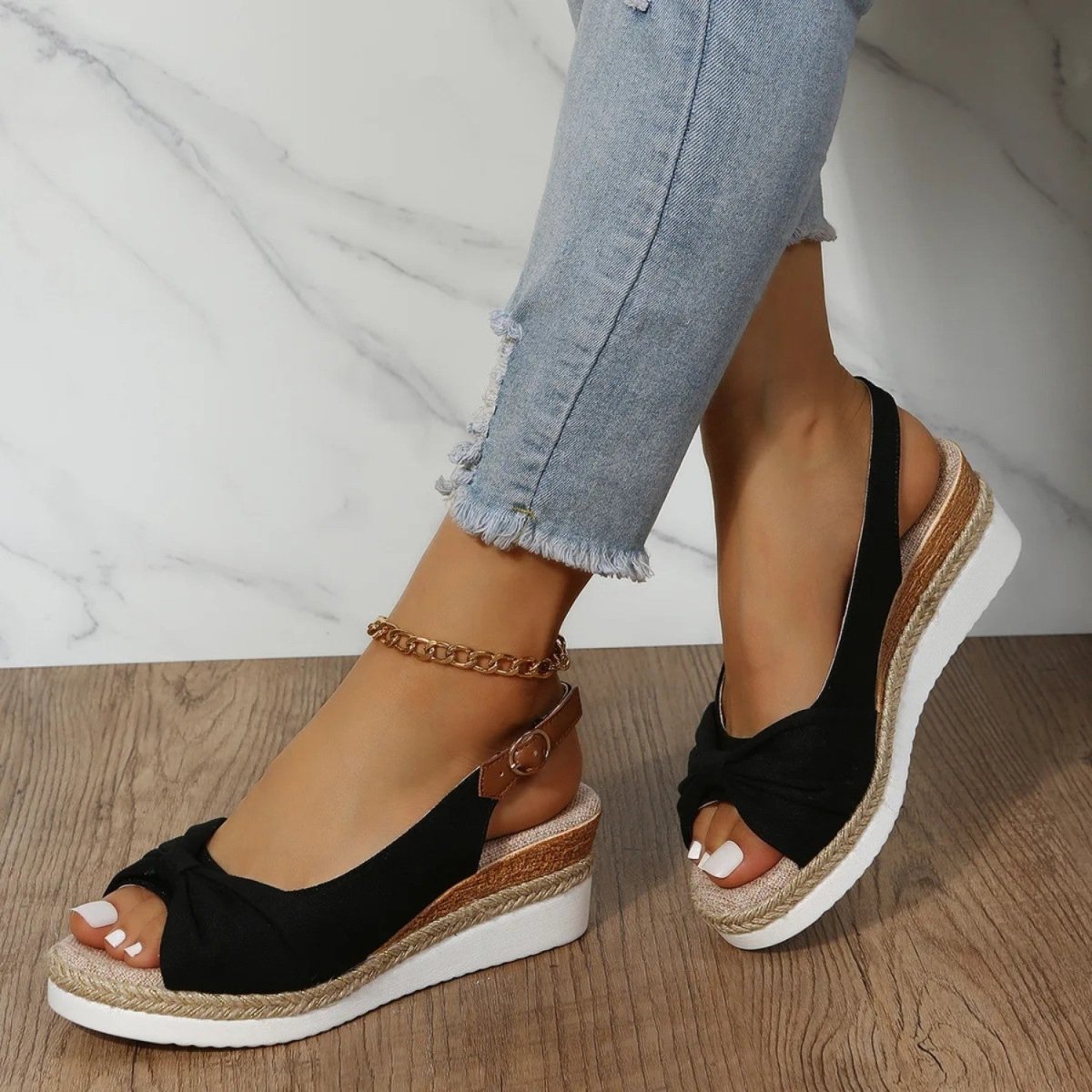 Bridget | Slingback Espadrille Wedge Sandals