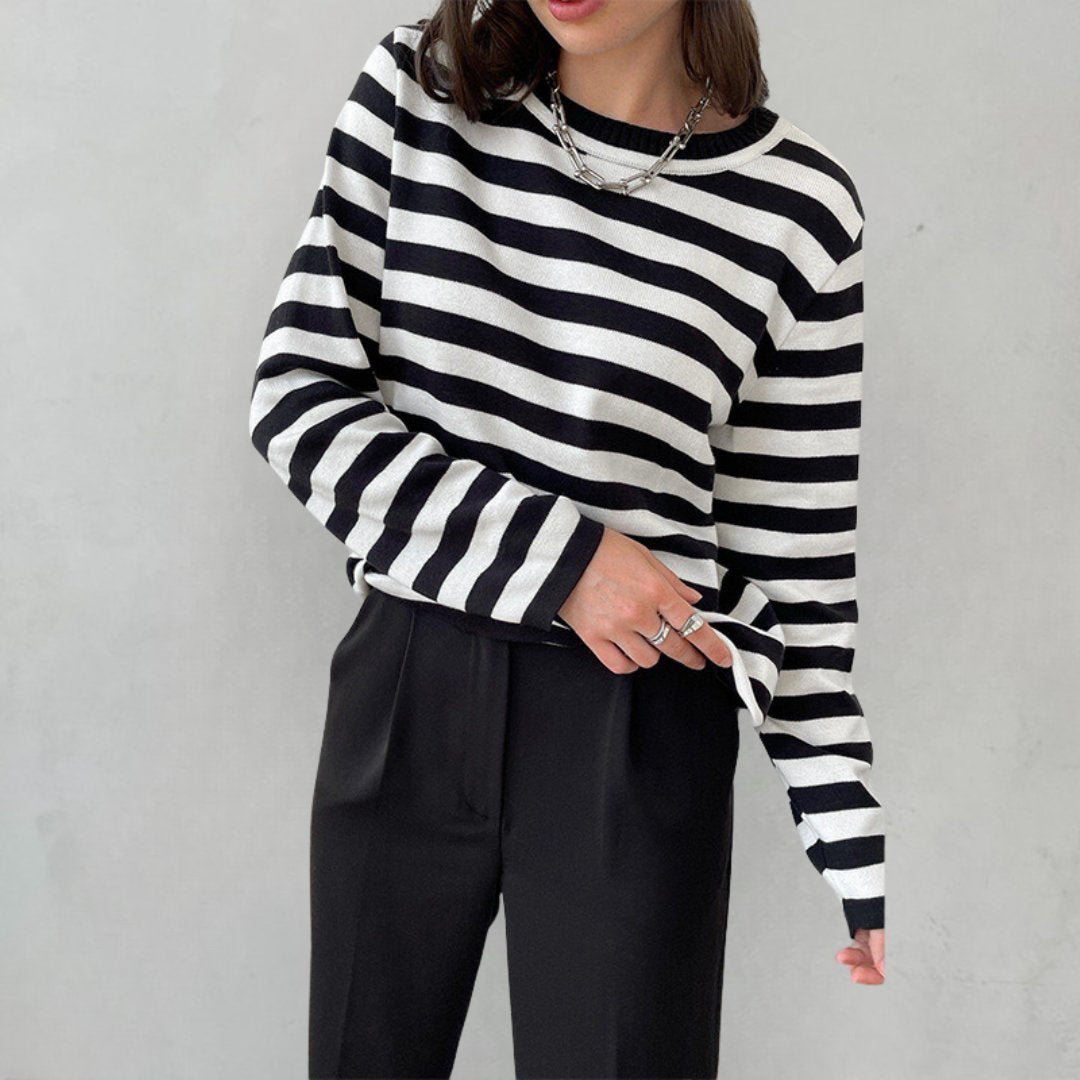 Sophia | Striped Long Sleeve Pullover